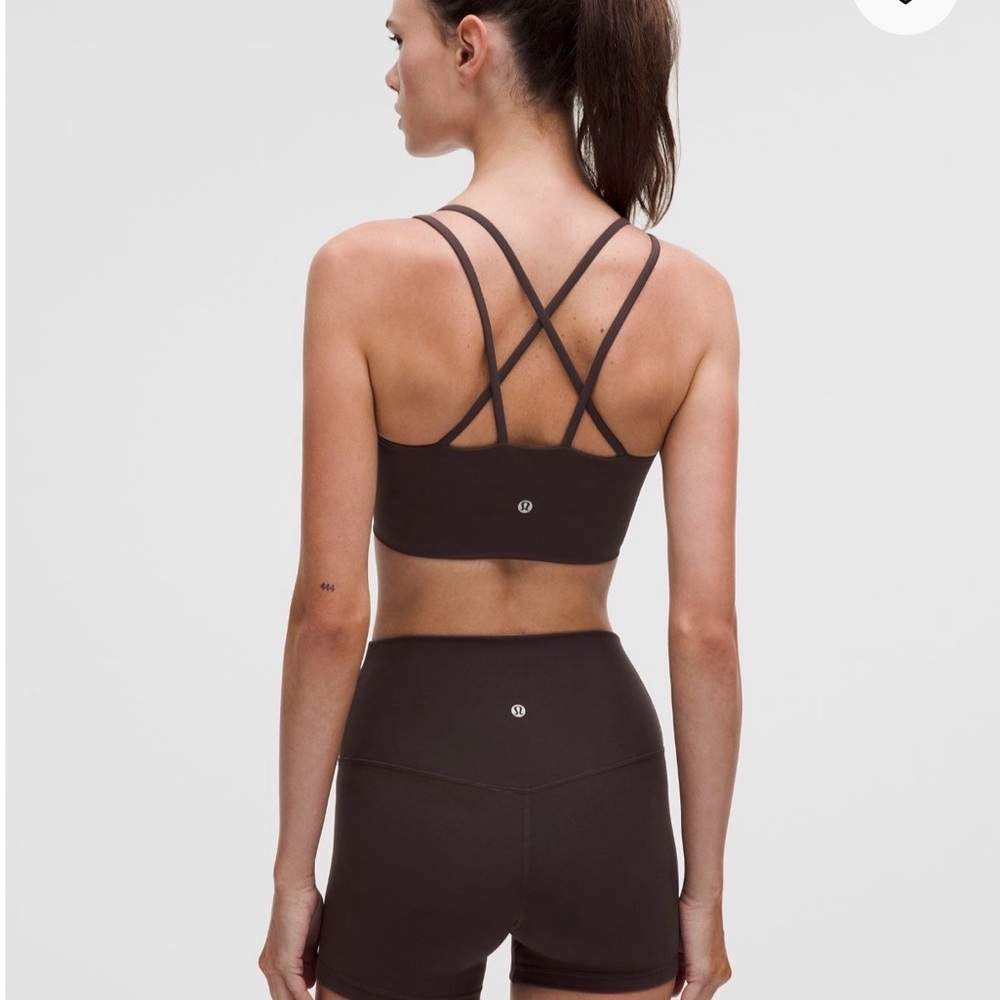 Espresso lululemon Like a cloud longline bra size 6 - Picture 4 of 6